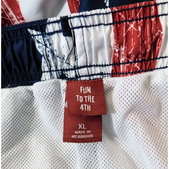 American Flag Shorts XL Red White Blue Patriotic Fun to the 4th of July - Picture 4 of 5